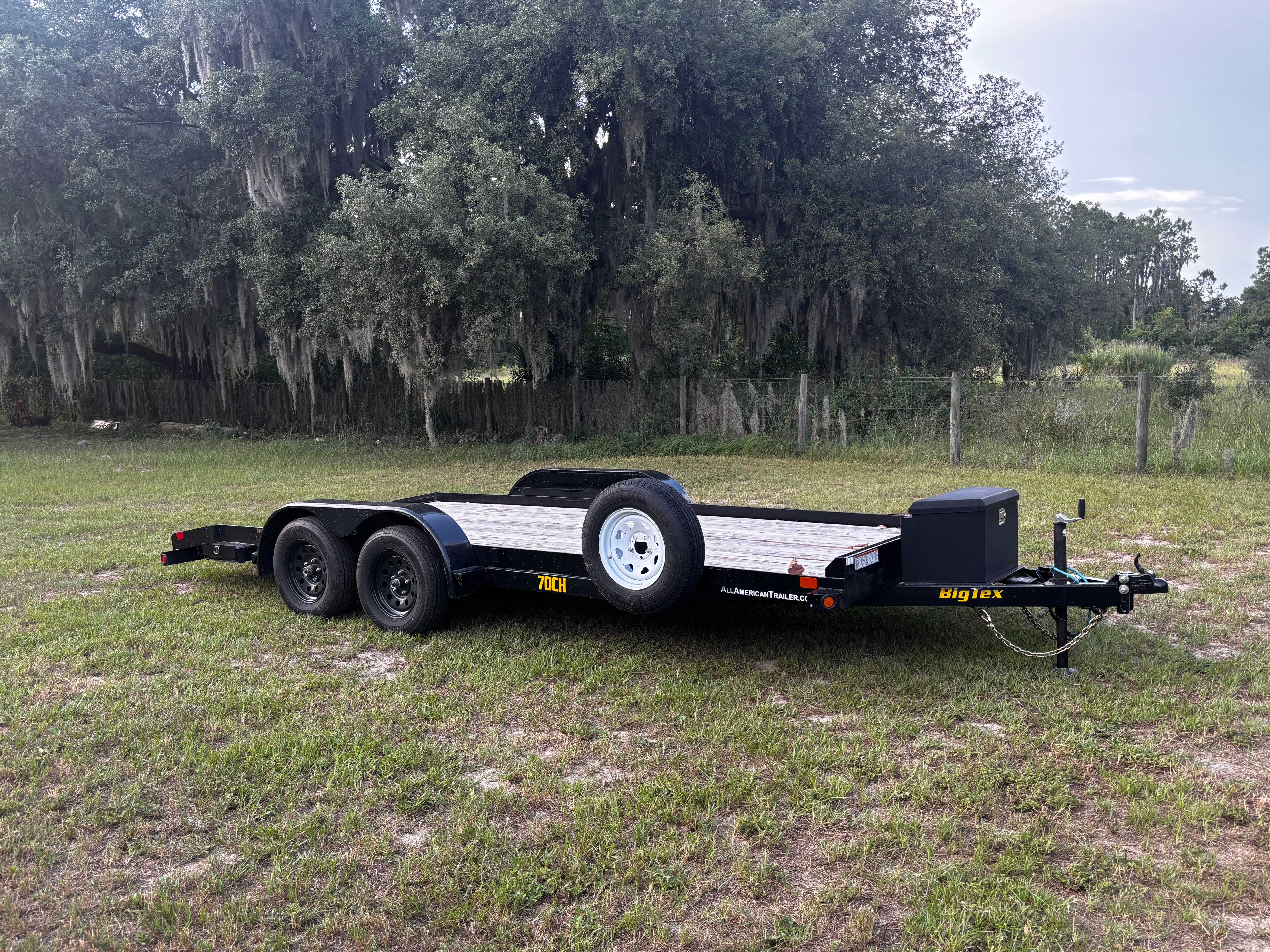 18-foot Big Tex car hauler flatbed trailer for rent in Eustis, FL - view 1
